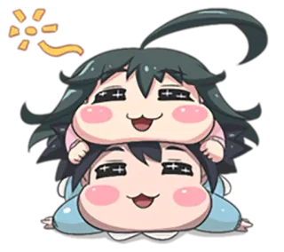 😊 anime, manga, cute, kawaii, chibi, funny, cartoon telegram sticker