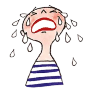 😭 плач, слезы, грустный, эмоции, расстроенный, мультфильм, огорчённый telegram sticker