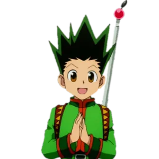 🙏 Gon Freecss Hunter x Hunter anime, gon freecss, hunter x hunter, cartoon, character telegram sticker