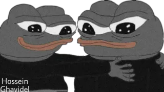 ❤️ Hossein Ghavidel pepe, kikker, meme, internet cultuur, cartoon, illustratie telegram sticker