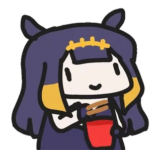 🍜 anime, cartoon, cute, chopsticks, illustration, drawing telegram sticker