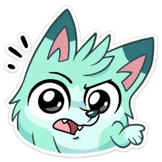 ⁉️ Furry, Animal, Pegatina, Expresión, Dibujos animados, Enojado telegram sticker