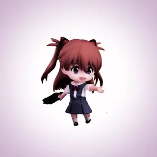 🎪 Asuka Langley Soryu Neon Genesis Evangelion anime, manga, chibi, character, girl, evangelion, asuka langley, doll telegram sticker