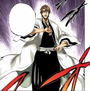 🧬 Sosuke Aizen Bleach 애니메이션, 칼, 캐릭터, 만화, 악당 telegram sticker