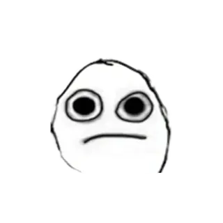 😕 Meme, Cara, Divertido, Expresión, Internet, Garabato whatsapp sticker