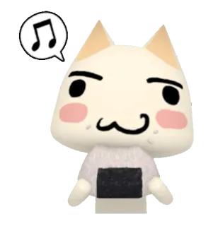 🎧 gatto, onigiri, kawaii, carino, animale telegram sticker