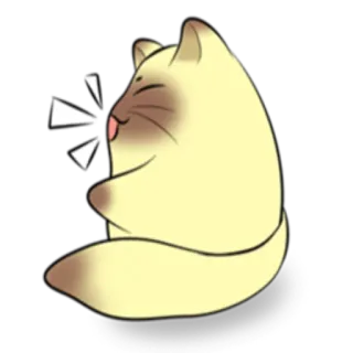 🗣 gato, fofo, animal, gatinho, siamês telegram sticker