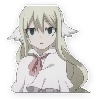 😕 Mavis Vermillion Fairy Tail Anime, Fairy Tail, Mavis Vermillion, Sticker, Carino, Ragazza, Manga telegram sticker