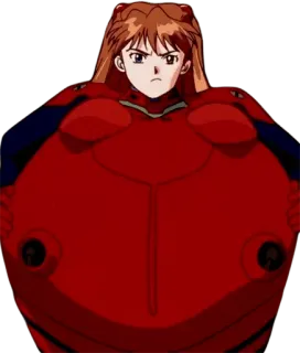 🔷 Asuka Langley Soryu Neon Genesis Evangelion Anime, Ragazza, Rosso, Eva, Personaggio telegram sticker