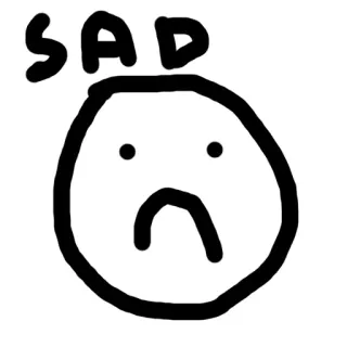 ☹️ SAD traurig, gesicht, emoji, unglücklich, gefühl, emotion telegram sticker