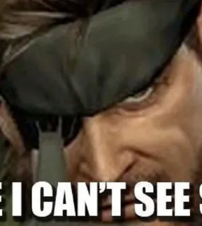 😵 I CAN'T SEE SHIT Meme, En colère, Caché, Cache-oeil, Soldat telegram sticker