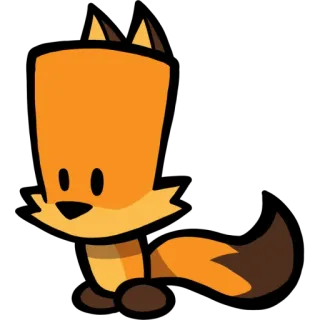 🦊 zorro, naranja, dibujos animados, animal, lindo whatsapp sticker