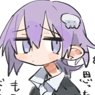 😔 อนิเมะ, การ์ตูน, สติกเกอร์, น่ารัก, ภาพประกอบ telegram sticker