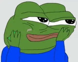 ☺️ Pepe the Frog Pepe the Frog, meme, internet culture, character, frog, funny, cartoon telegram sticker