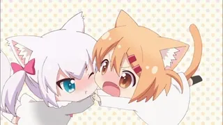 👊 Anime, Kocie uszy, Słodkie, Chibi, Kreskówka, Kawaii telegram sticker