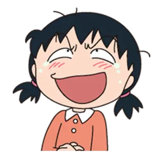 😂 Maruko Chibi Maruko-chan chibi maruko-chan, animé, personnage, drôle telegram sticker