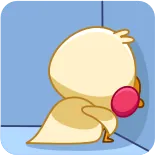 😒 pintinho, desenho animado, fofo, pássaro, animal telegram sticker