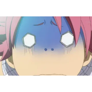 😨 Natsu Dragneel Fairy Tail anime, mangá, Fairy Tail, Natsu Dragneel, engraçado, chocado, surpreso whatsapp sticker