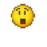 😦 emoji, shocked, pixel art, yellow, surprised telegram sticker