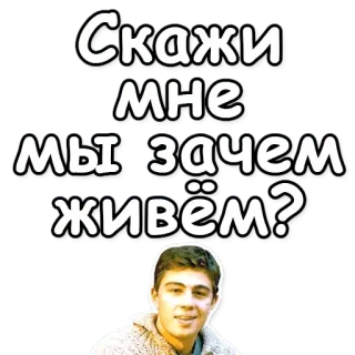 😔 Скажи мне мы зачем живём? whatsapp sticker