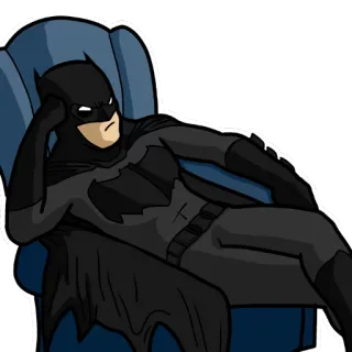 😶 Batman แบทแมน, ซูเปอร์ฮีโร่, ดีซีคอมิกส์, หนังสือการ์ตูน, ศาลเตี้ย, ตัวละคร telegram sticker