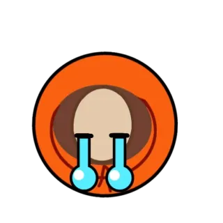🌟 Kenny McCormick South Park ケニー, サウスパーク, 泣く, アニメ, アニメーション telegram sticker