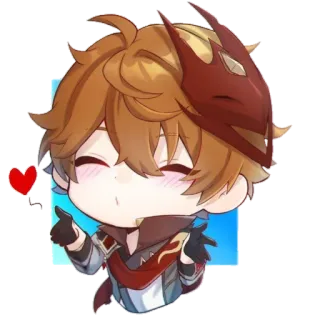 ❤️ Tartaglia Genshin Impact tartaglia, childe, genshin impact, jeu vidéo, animé, sticker whatsapp sticker