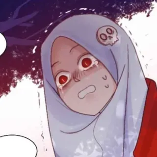 ℹ️ sedih, menangis, horor, takut, hantu, tengkorak, anime telegram sticker