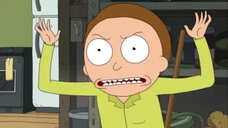 😡 Morty Smith Rick and Morty Morty, Rick and Morty, cartoon, animated, funny, character, shocked, raised hands telegram sticker