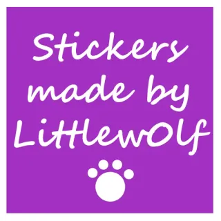 🖍 Stickers made by Littlewolf stickers, littlewolf, empreinte patte, violet, design, loisirs créatifs telegram sticker