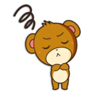 Бурый мишка @StikerDi telegram stickers