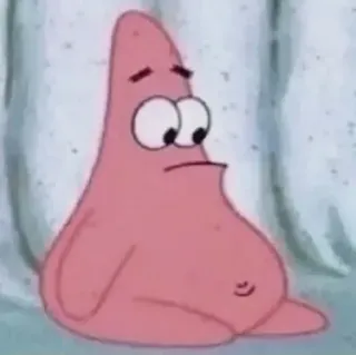 ✨ Patrick Star Spongebob Squarepants 派大星, 海绵宝宝, 卡通, 悲伤, 角色, 粉色 telegram sticker