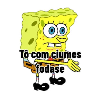😡 Spongebob Squarepants Tô com ciumes fodase cartoon, spongebob, squarepants, jealous, offensive telegram sticker