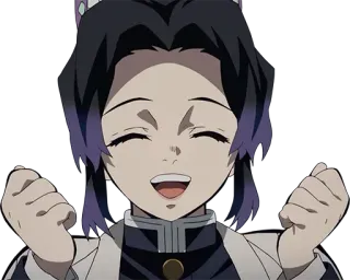 😄 Shinobu Kocho Demon Slayer anime, demon slayer, shinobu kocho, character, smile telegram sticker