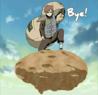 ✋ Gaara Naruto Bye! Anime, Gaara, Naruto, Sampai jumpa, Gurun, Ninja whatsapp sticker