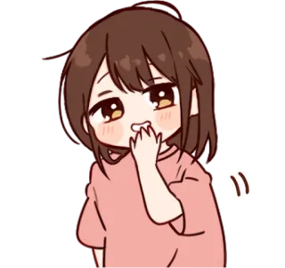 🙂 anime, girl, cute, kawaii, cartoon, sad, crying, character telegram sticker