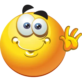 🤘 Emoji, Winken, Cartoon, Gelb, Gruß telegram sticker