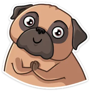 😊 dog, pug, animal, cute, sticker telegram sticker