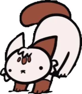 😏 cat, animal, sticker, cute, cartoon telegram sticker