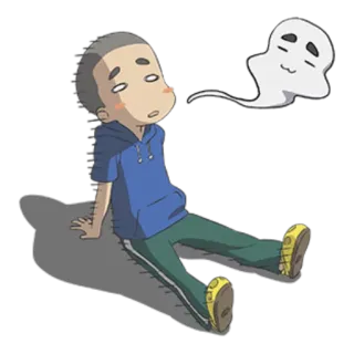 👻 การ์ตูน, เด็กผู้ชาย, ผี, ตัวละคร, สติกเกอร์ whatsapp sticker