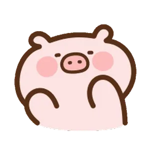 ⭐️ maiale, carino, animale, cartone animato, kawaii, adesivo telegram sticker