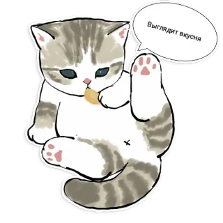 😋 выглядит вкусня Katze, süß, Tier, Kätzchen, lustig telegram sticker