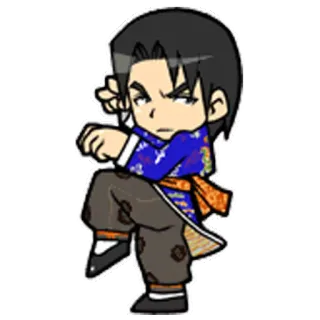 🙂 sztuki walki, kung fu, chiński, mężczyzna, kreskówka telegram sticker