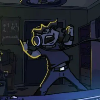 ✌️ METALLICA nhạc, rock, ban nhạc, tai nghe, hoạt hình telegram sticker