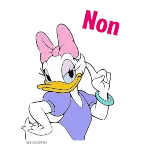 🙅‍♀️ Daisy Duck Daisy Duck, Disney, Kartun, Karakter animasi, Bebek, Perempuan telegram sticker