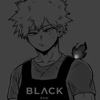 😔 BLACK RAW Anime, Manga, Personaje, Estilo telegram sticker