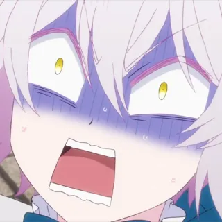 🩸 anime, cartoon, expression, fear, shock, surprise whatsapp sticker
