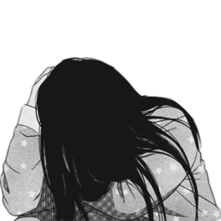 😴 Anime, Manga, Traurig, Mädchen, Emotional, Depression whatsapp sticker
