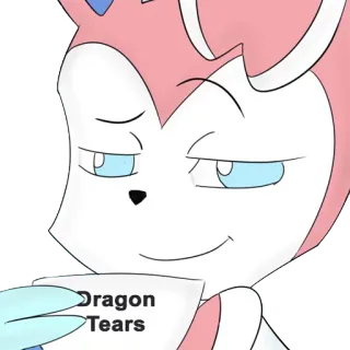 😒 Sylveon Pokemon Dragon Tears pokemon, sournois, mème, dragon, larmes, suffisant telegram sticker