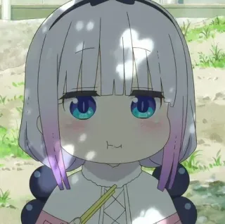 🍙 Kanna Miss Kobayashi's Dragon Maid Anime, Kanna, Rồng, Kawaii, Dễ thương, Miss Kobayashi's Dragon Maid, Phim hoạt hình telegram sticker